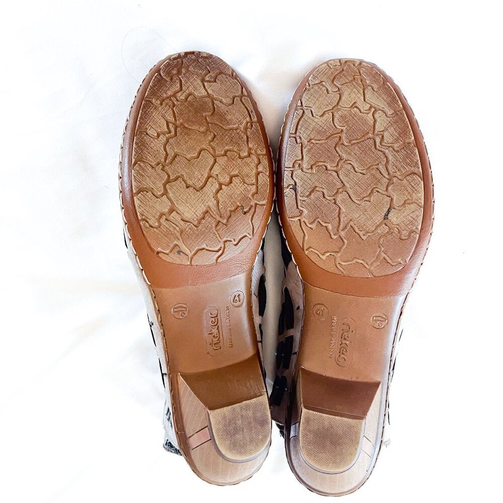 Rieker Sina 78 Woven Leather Closed Toed Slingback Pump Size 41/10 - Picture 11 of 13